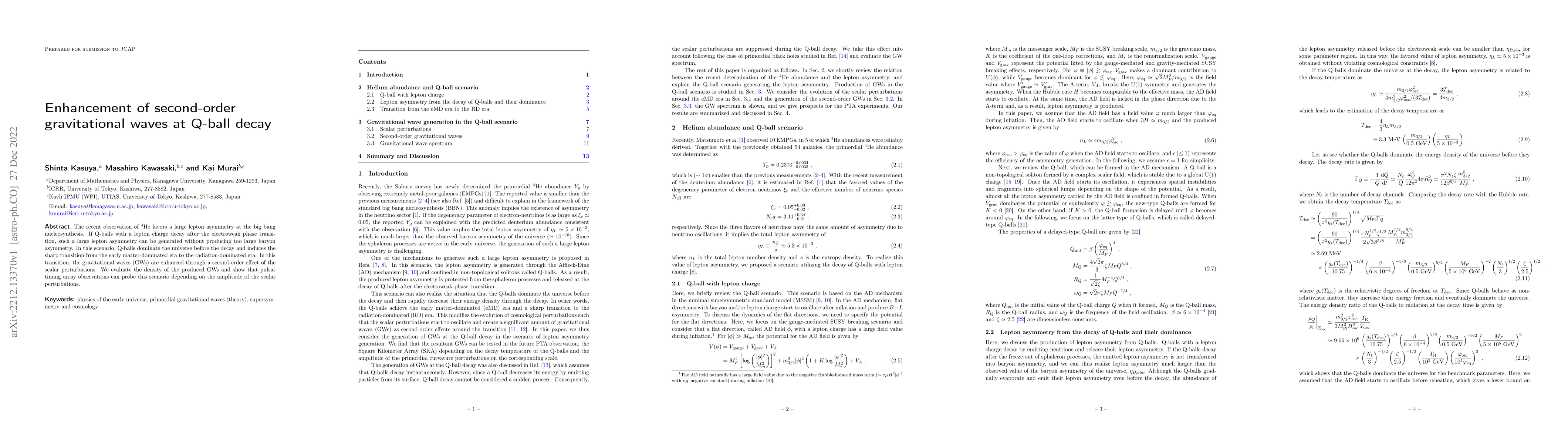 Thumbnail for Enhancement of second-order gravitational waves at Q-ball decay