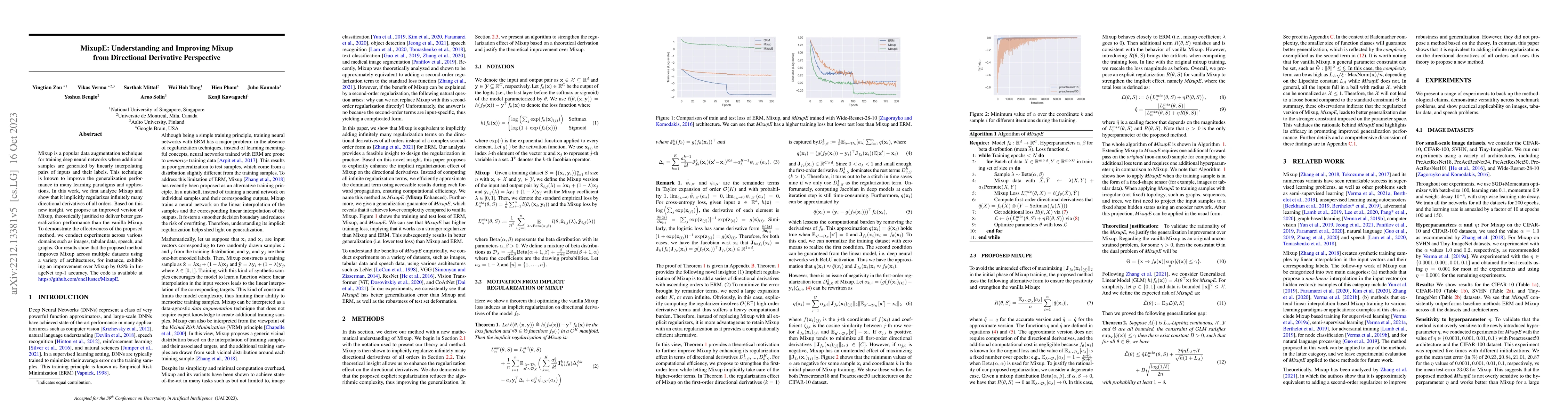 Thumbnail for MixupE: Understanding and Improving Mixup from Directional Derivative
  Perspective