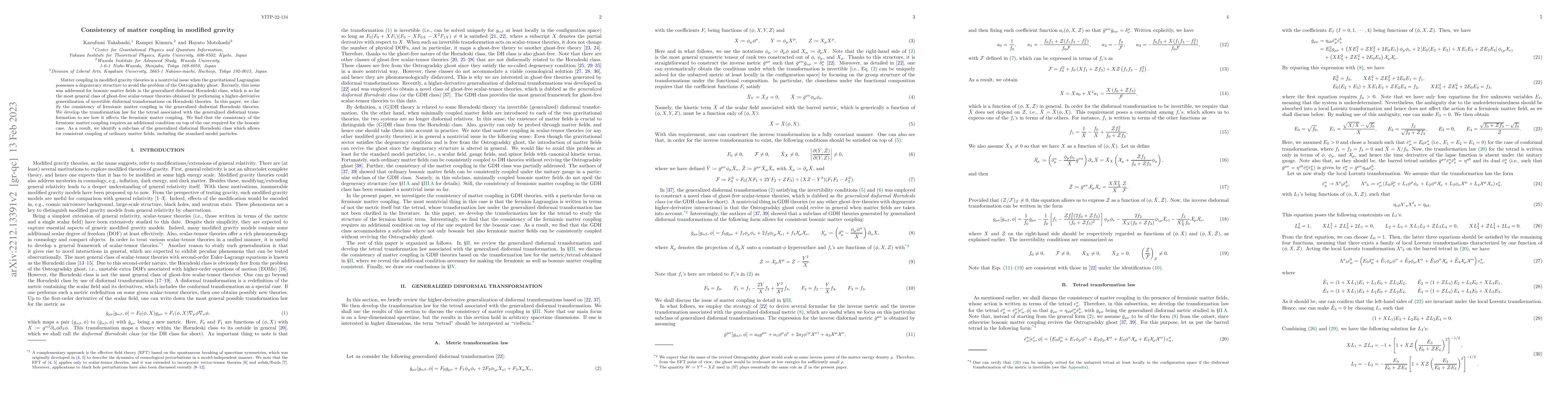 Thumbnail for Consistency of matter coupling in modified gravity