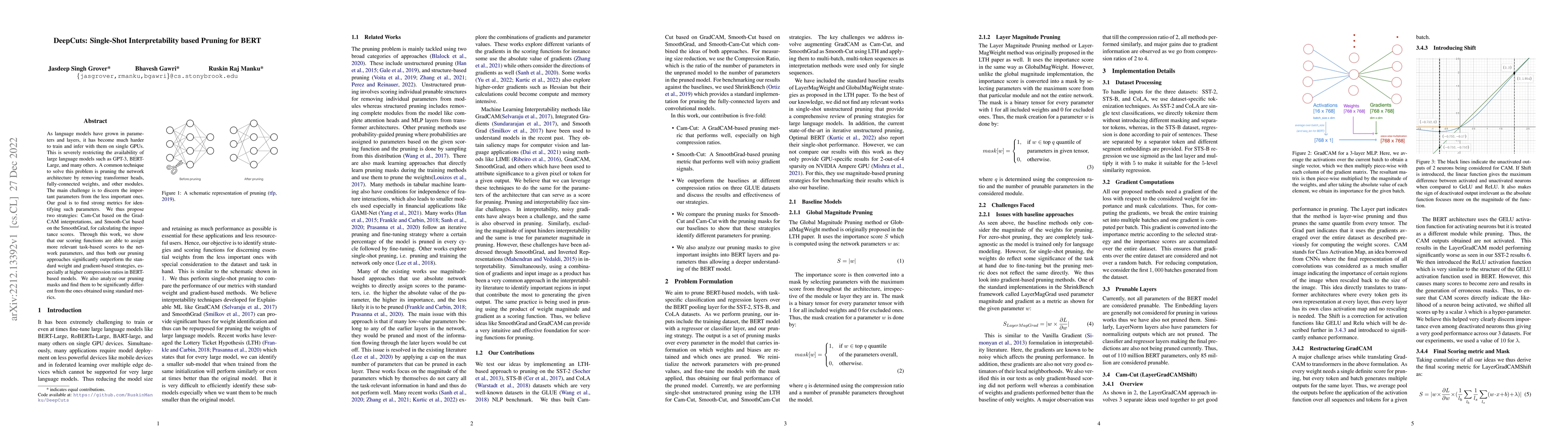 Thumbnail for DeepCuts: Single-Shot Interpretability based Pruning for BERT
