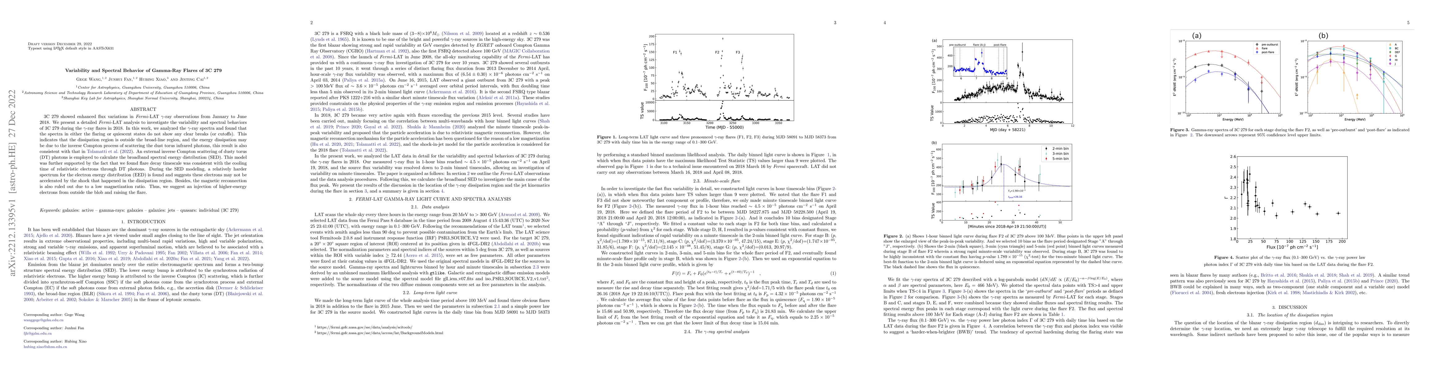 Thumbnail for Variability and Spectral Behavior of Gamma-ray Flares of 3C 279