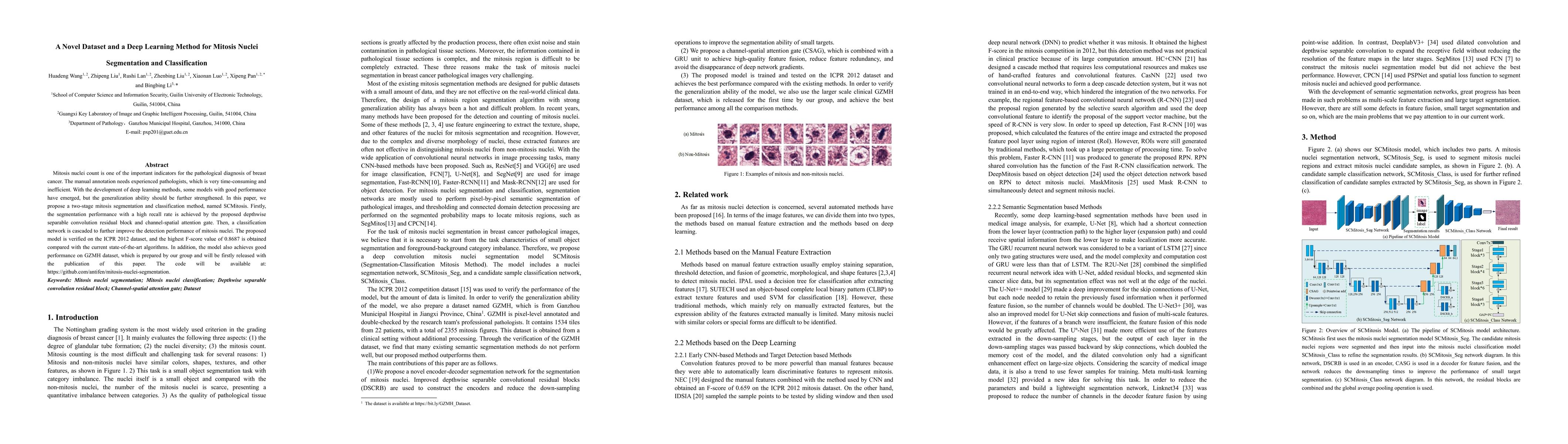 Thumbnail for A Novel Dataset and a Deep Learning Method for Mitosis Nuclei
  Segmentation and Classification