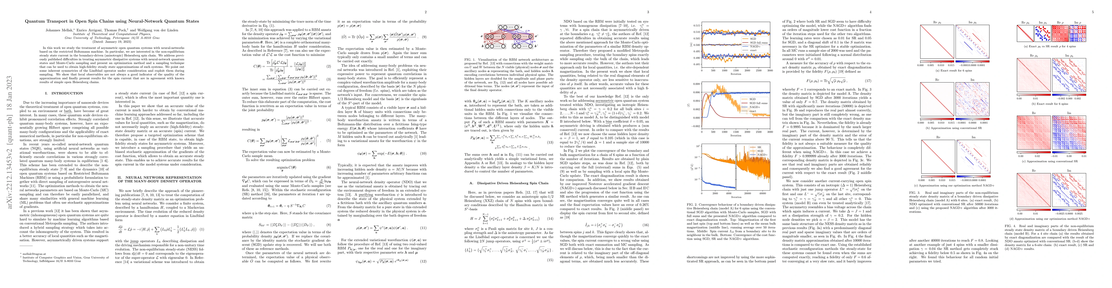 Thumbnail for Quantum Transport in Open Spin Chains using Neural-Network Quantum
  States