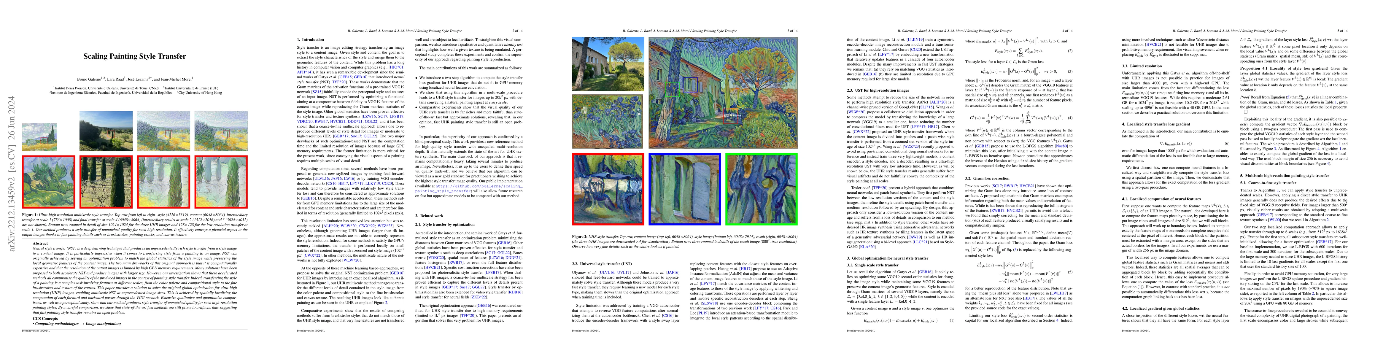 Thumbnail for Scaling Painting Style Transfer