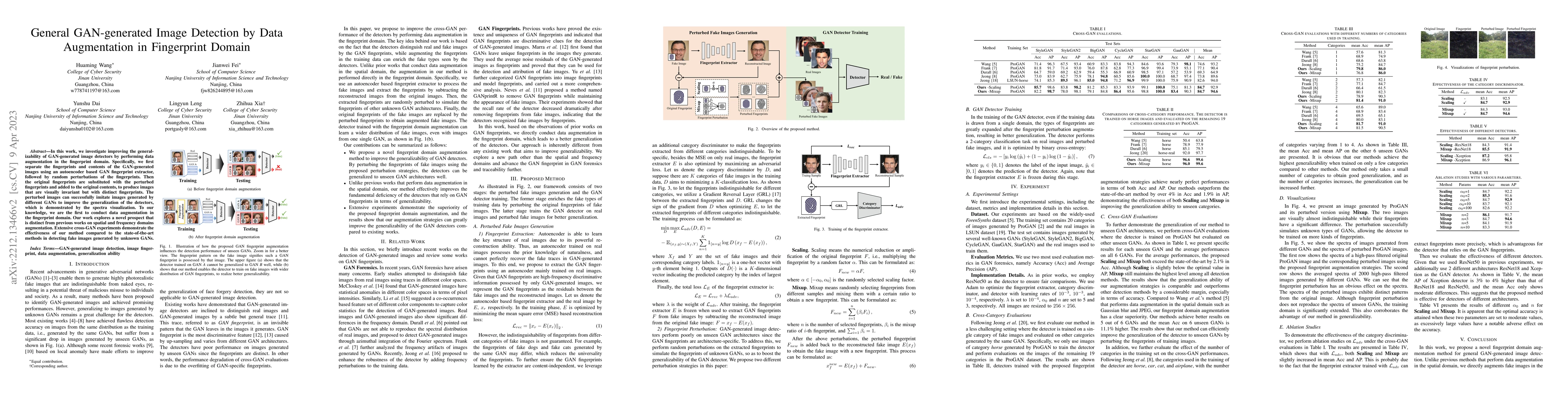 Thumbnail for General GAN-generated image detection by data augmentation in
  fingerprint domain