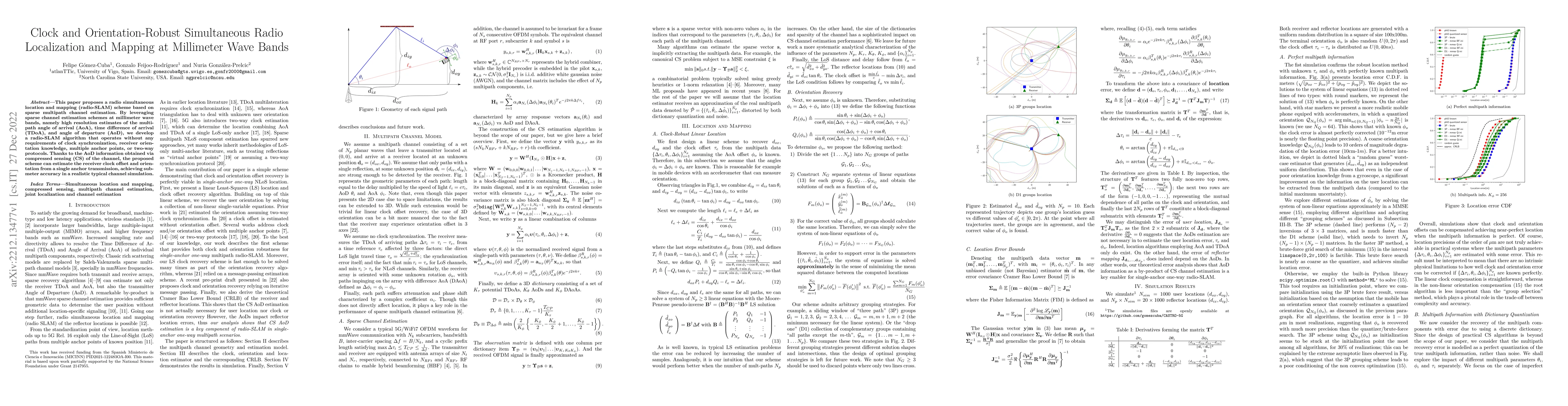 Thumbnail for Clock and Orientation-Robust Simultaneous Radio Localization and Mapping
  at Millimeter Wave Bands