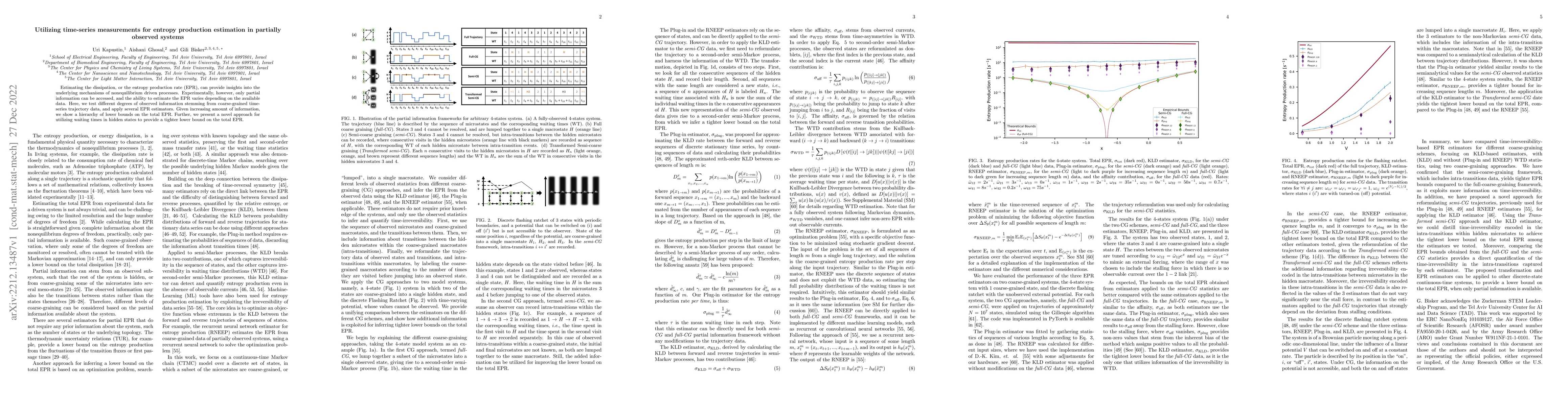 Thumbnail for Utilizing time-series measurements for entropy production estimation in
  partially observed systems