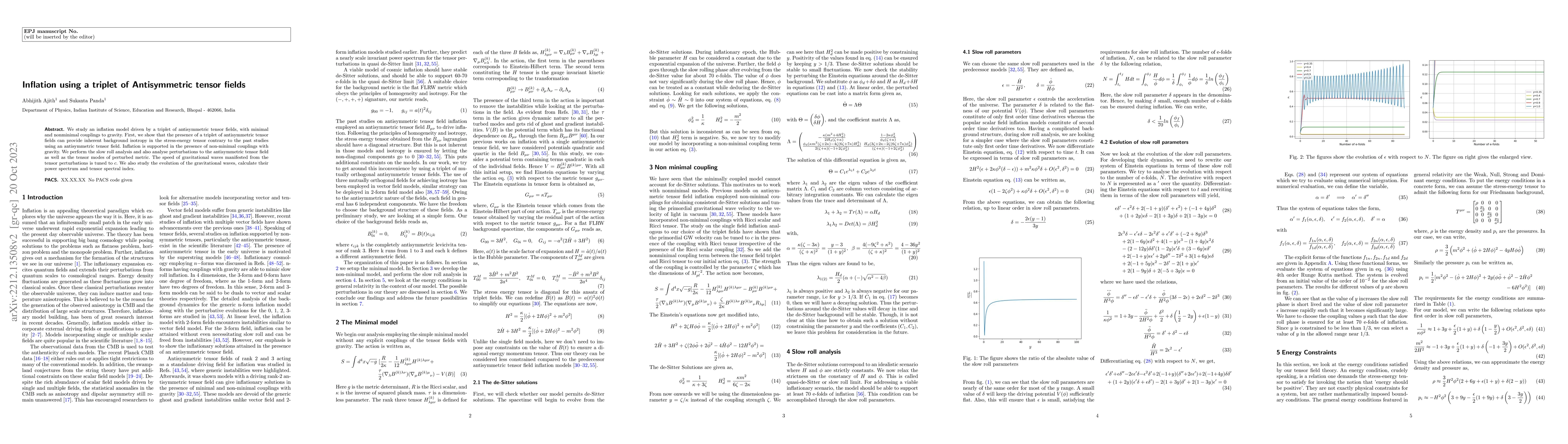 Thumbnail for Inflation using a triplet of Antisymmetric tensor fields