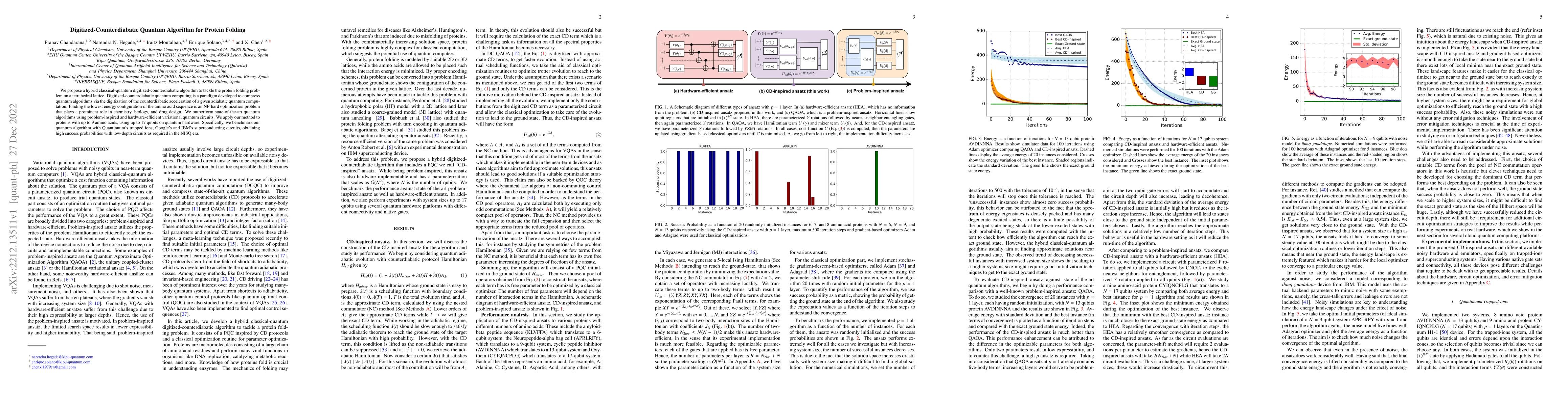 Thumbnail for Digitized-Counterdiabatic Quantum Algorithm for Protein Folding