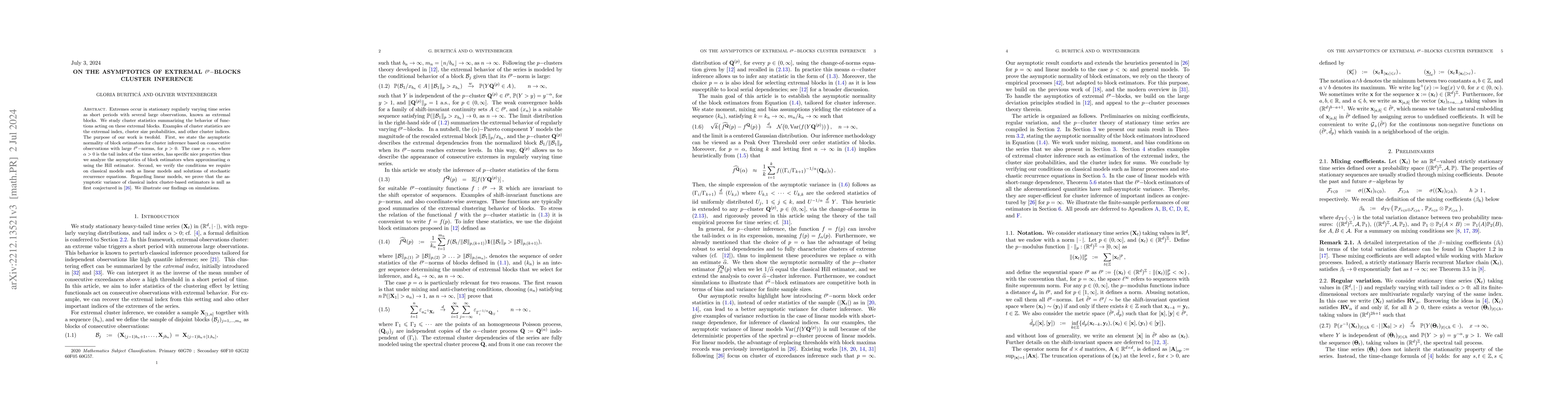 Thumbnail for On the asymptotics of extremal lp-blocks cluster inference