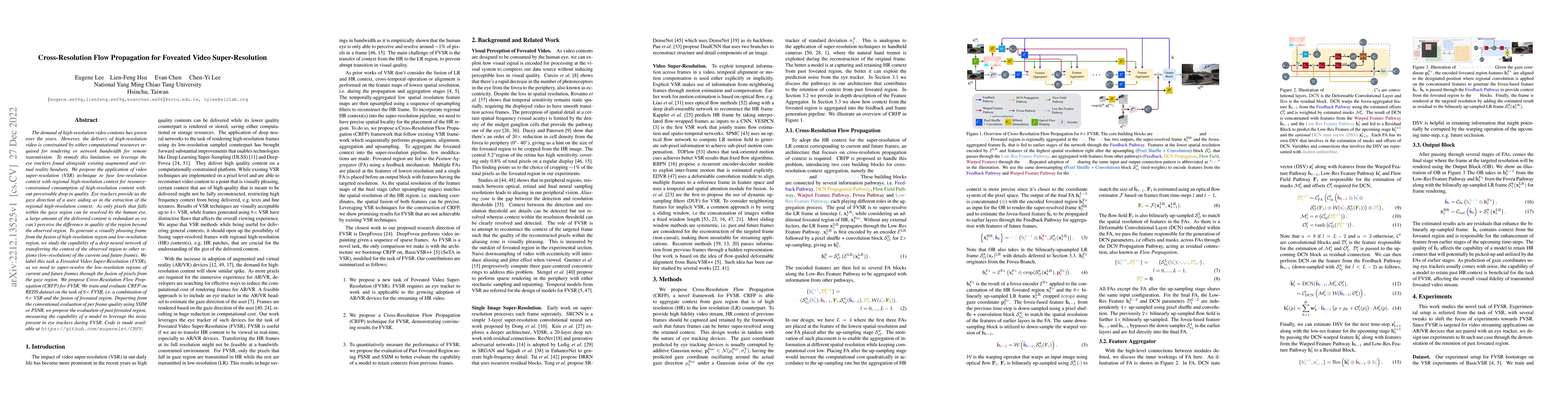 Thumbnail for Cross-Resolution Flow Propagation for Foveated Video Super-Resolution