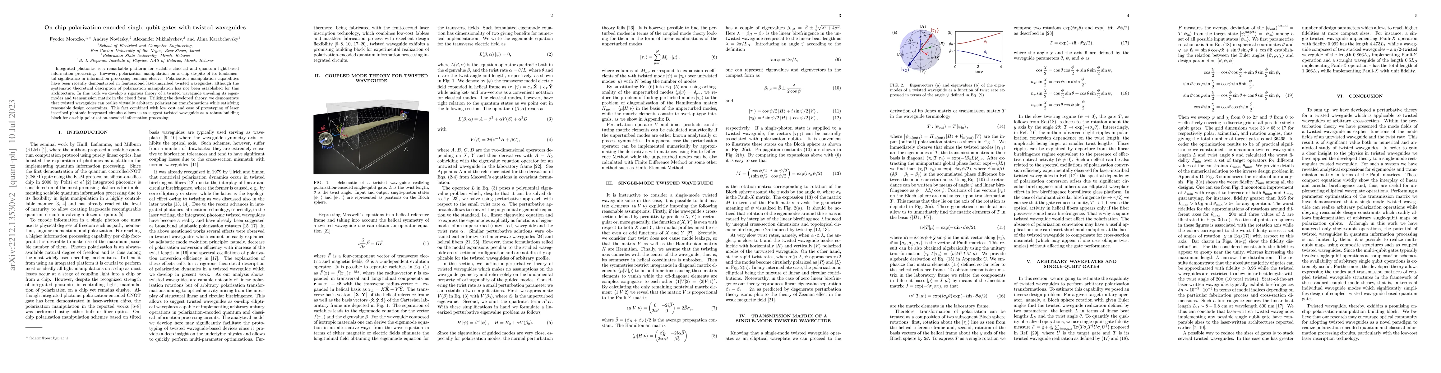 Thumbnail for On-chip polarization-encoded single-qubit gates with twisted waveguides
