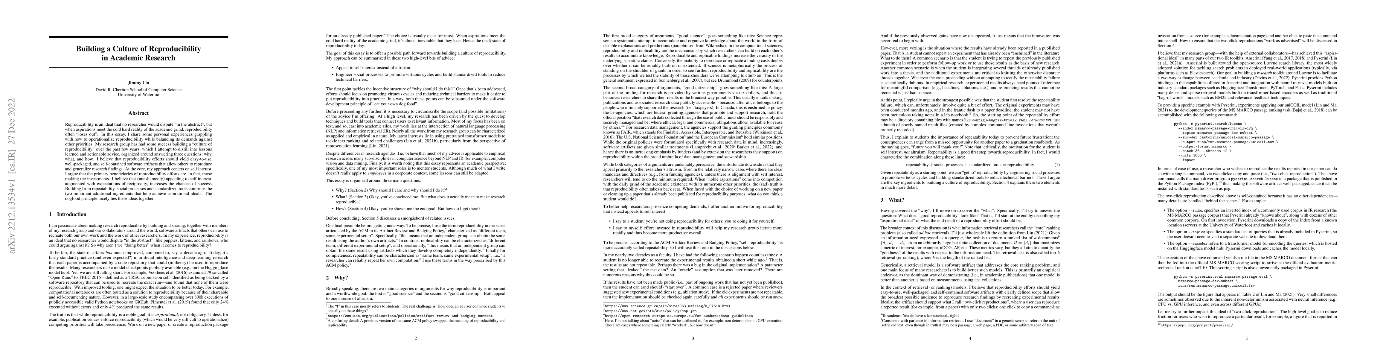 Thumbnail for Building a Culture of Reproducibility in Academic Research