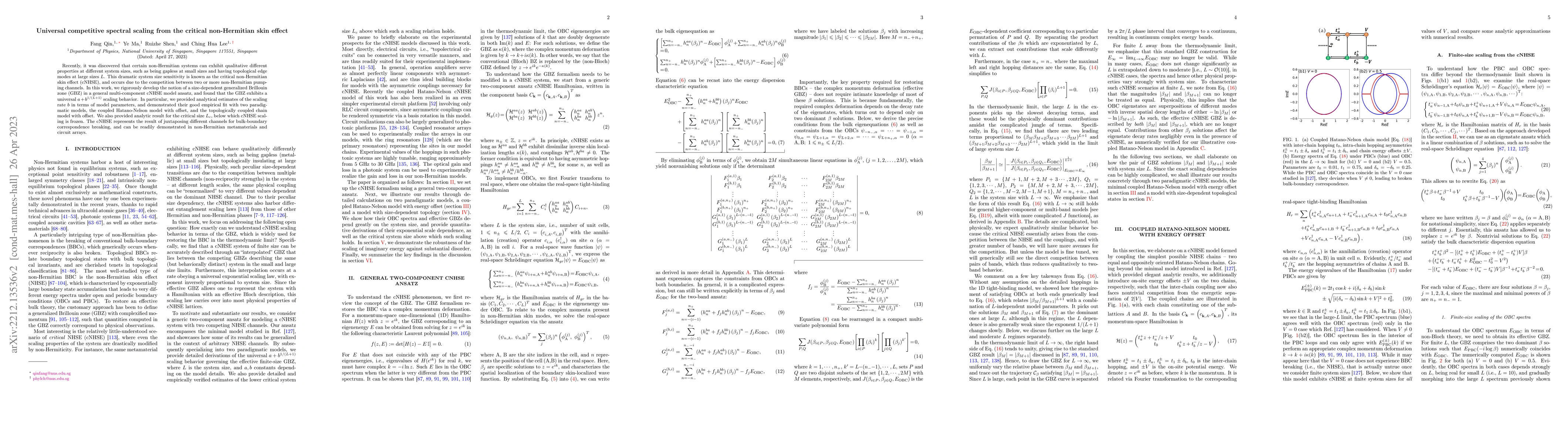 Thumbnail for Universal competitive spectral scaling from the critical non-Hermitian
  skin effect
