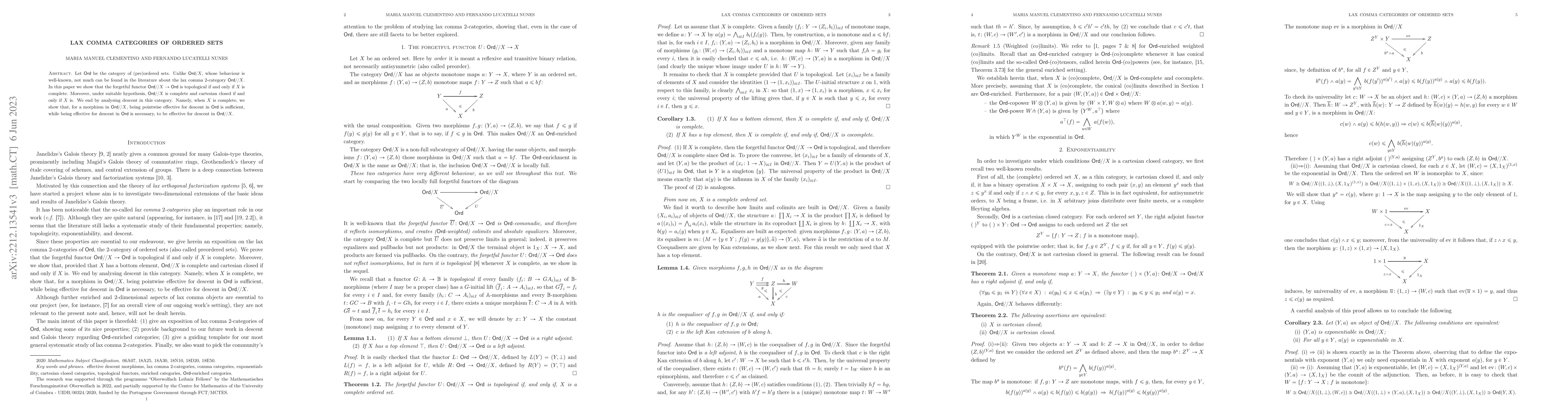 Thumbnail for Lax comma categories of ordered sets