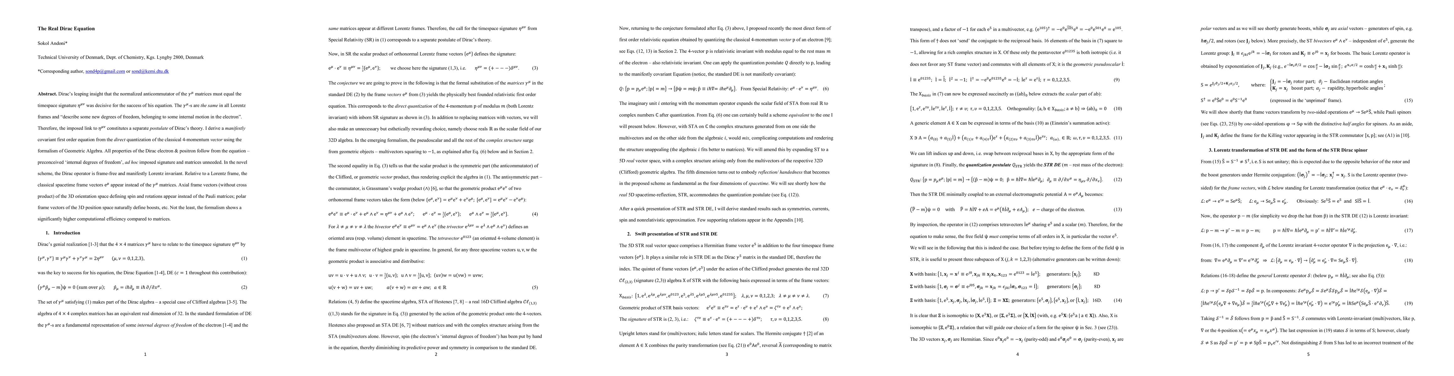 Thumbnail for The Real Dirac Equation