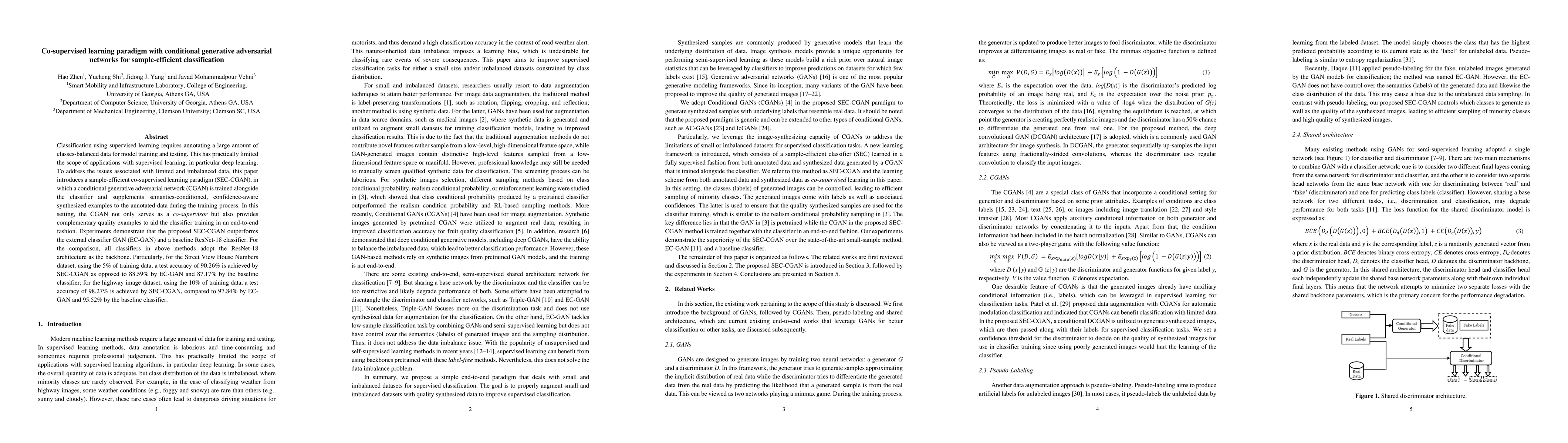 Thumbnail for Co-supervised learning paradigm with conditional generative adversarial
  networks for sample-efficient classification