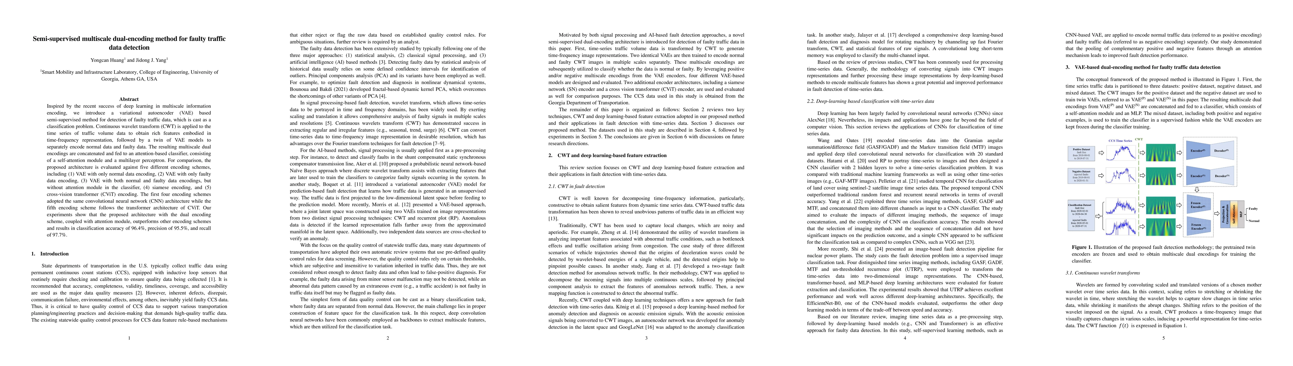 Thumbnail for Semi-supervised multiscale dual-encoding method for faulty traffic data
  detection