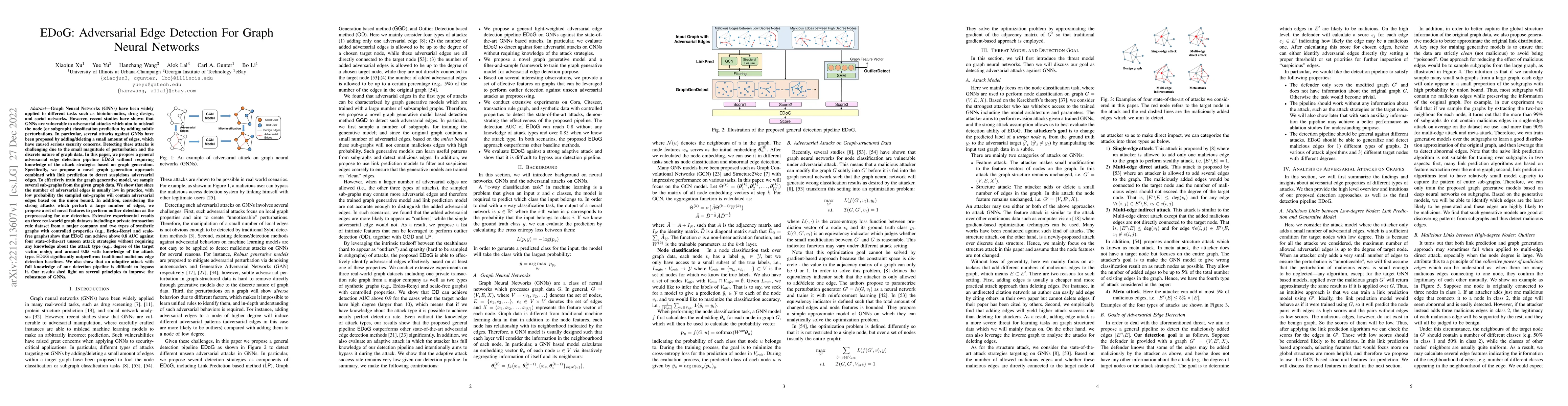 Thumbnail for EDoG: Adversarial Edge Detection For Graph Neural Networks