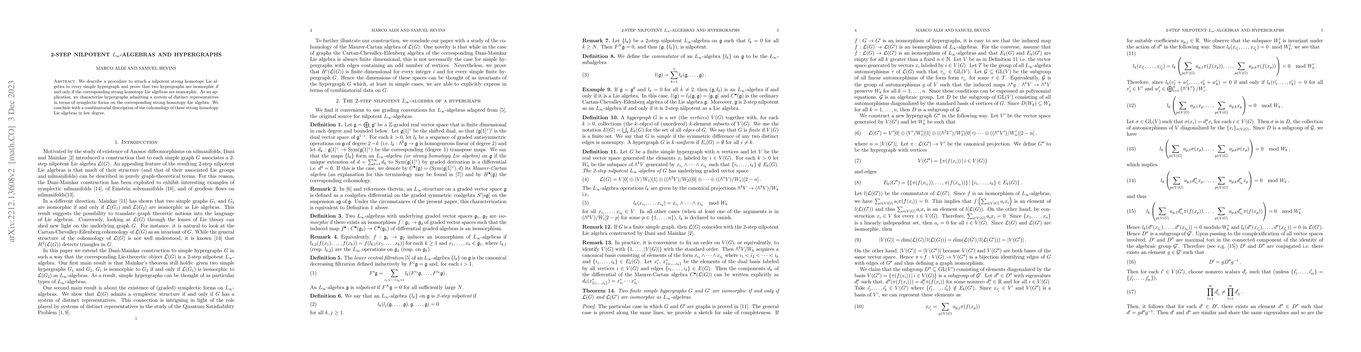 Thumbnail for 2-step Nilpotent $L_\infty$-algebras and Hypergraphs