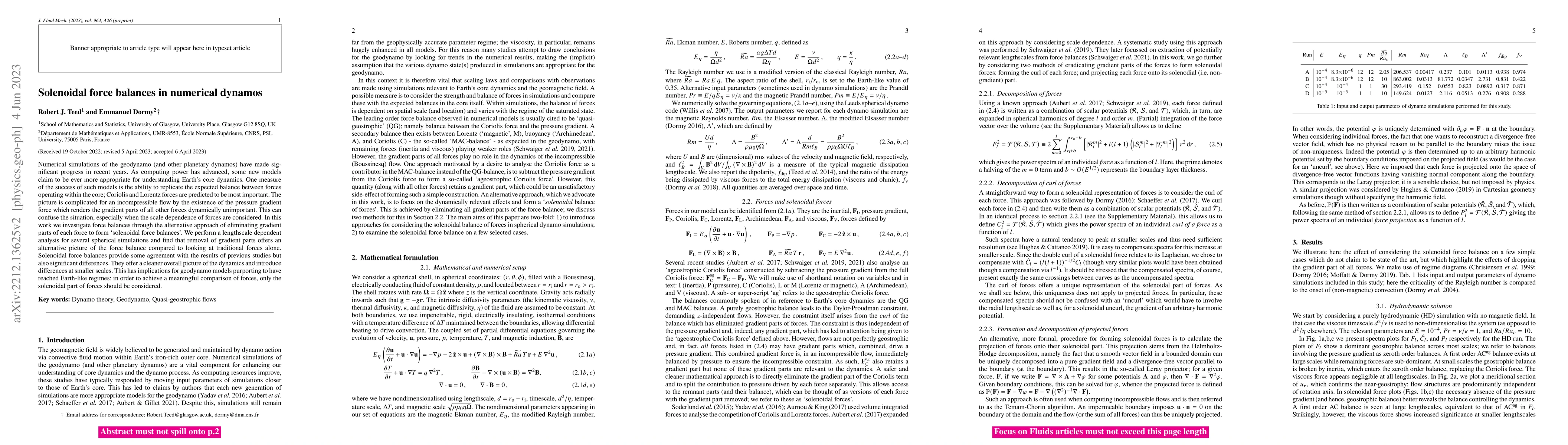 Thumbnail for Solenoidal force balances in numerical dynamos