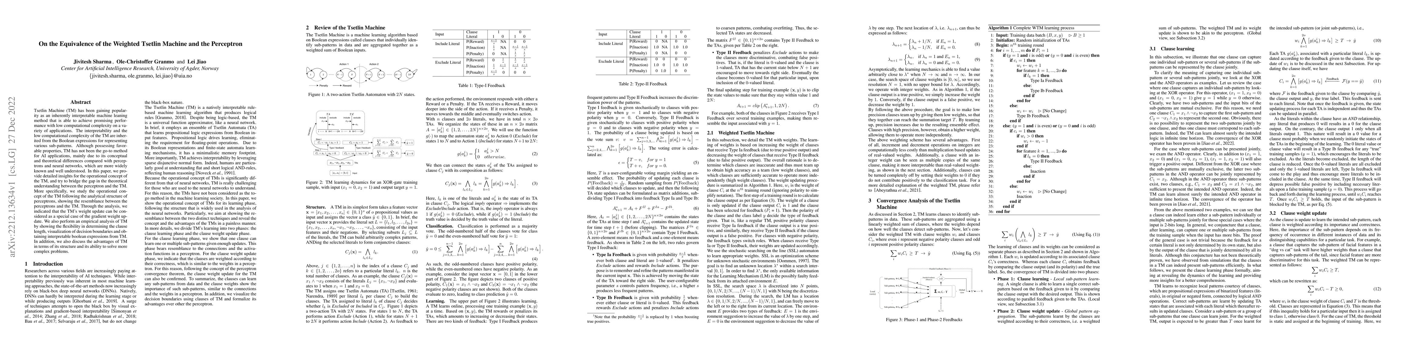 Thumbnail for On the Equivalence of the Weighted Tsetlin Machine and the Perceptron