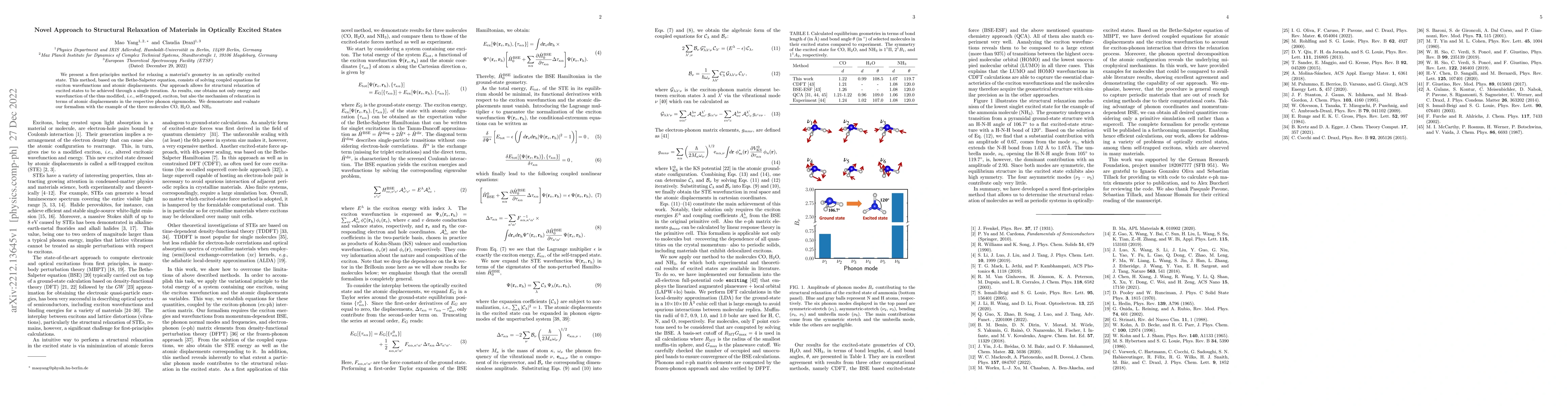 Thumbnail for Novel Approach to Structural Relaxation of Materials in Optically
  Excited States