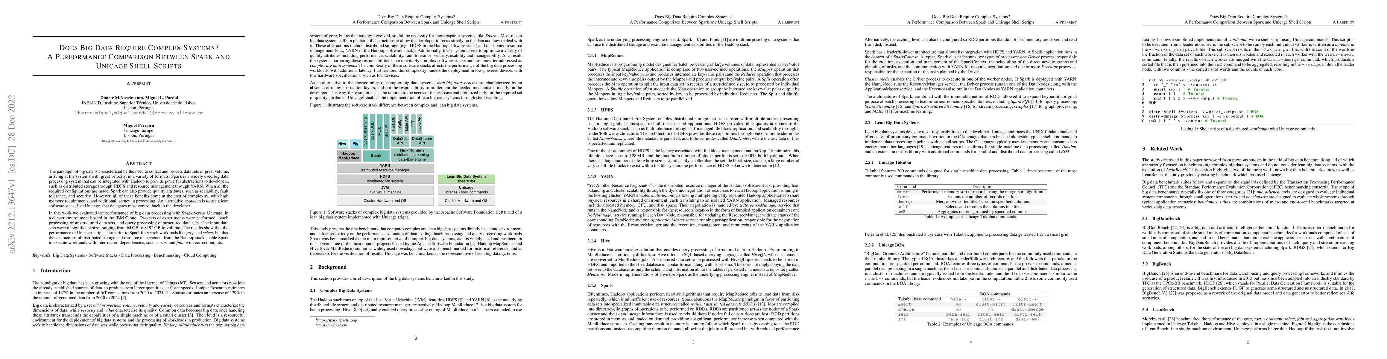 Thumbnail for Does Big Data Require Complex Systems? A Performance Comparison Between
  Spark and Unicage Shell Scripts
