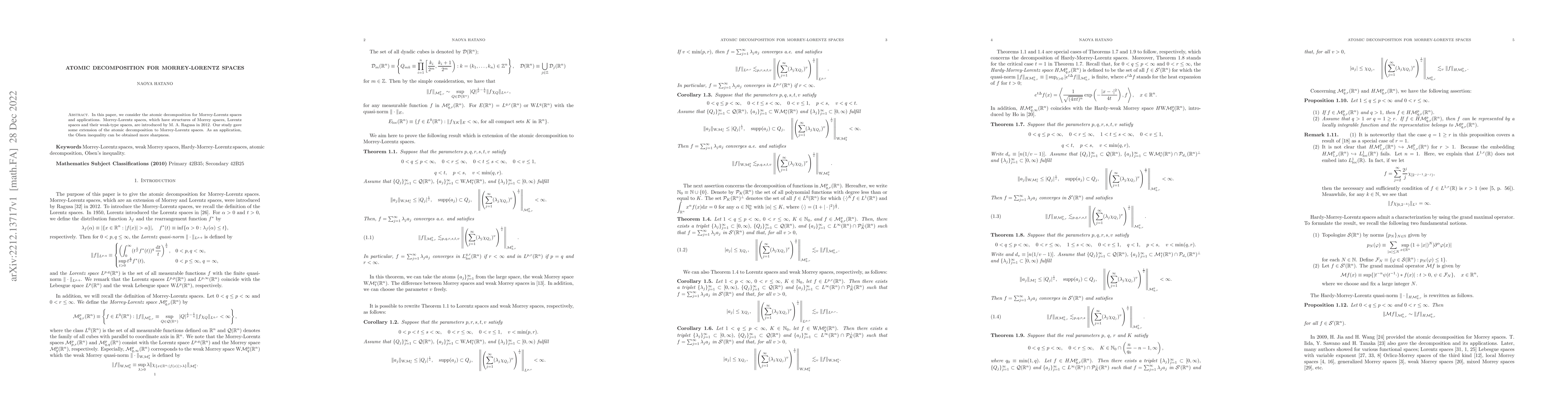 Thumbnail for Atomic decomposition for Morrey-Lorentz spaces