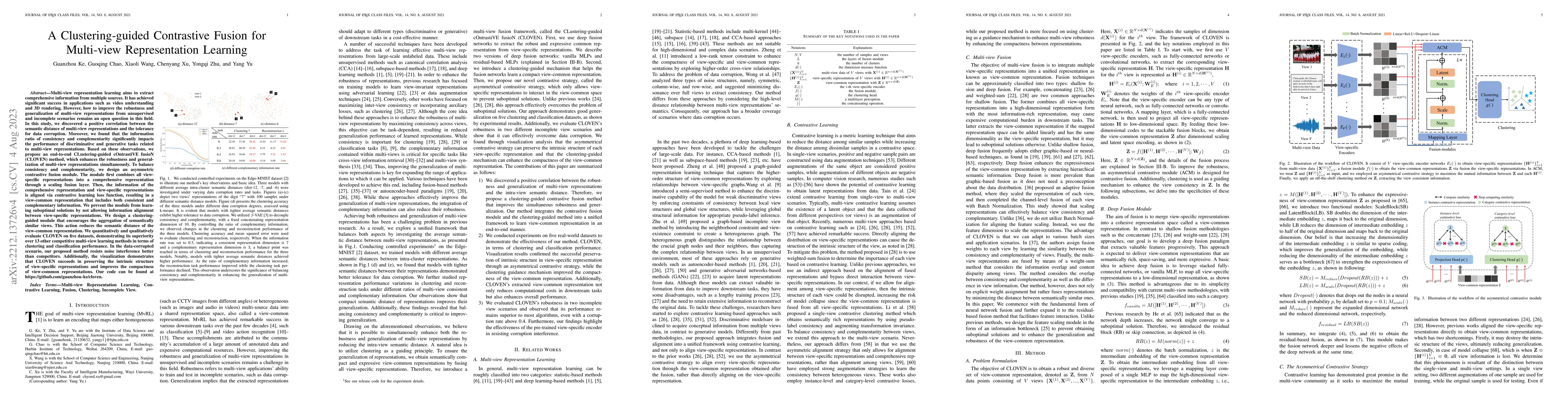 Thumbnail for A Clustering-guided Contrastive Fusion for Multi-view Representation
  Learning