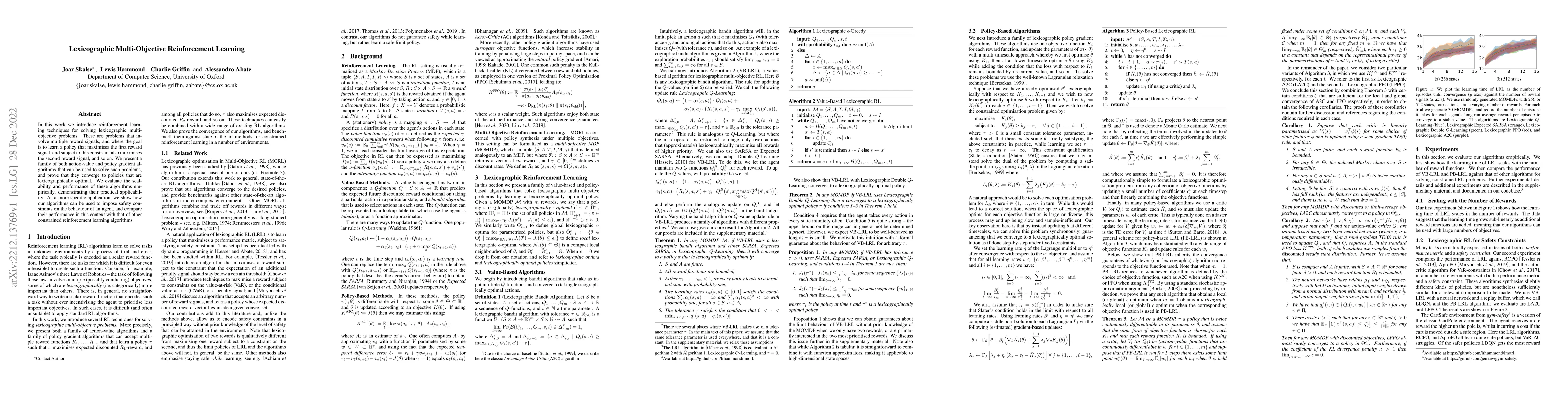 Thumbnail for Lexicographic Multi-Objective Reinforcement Learning