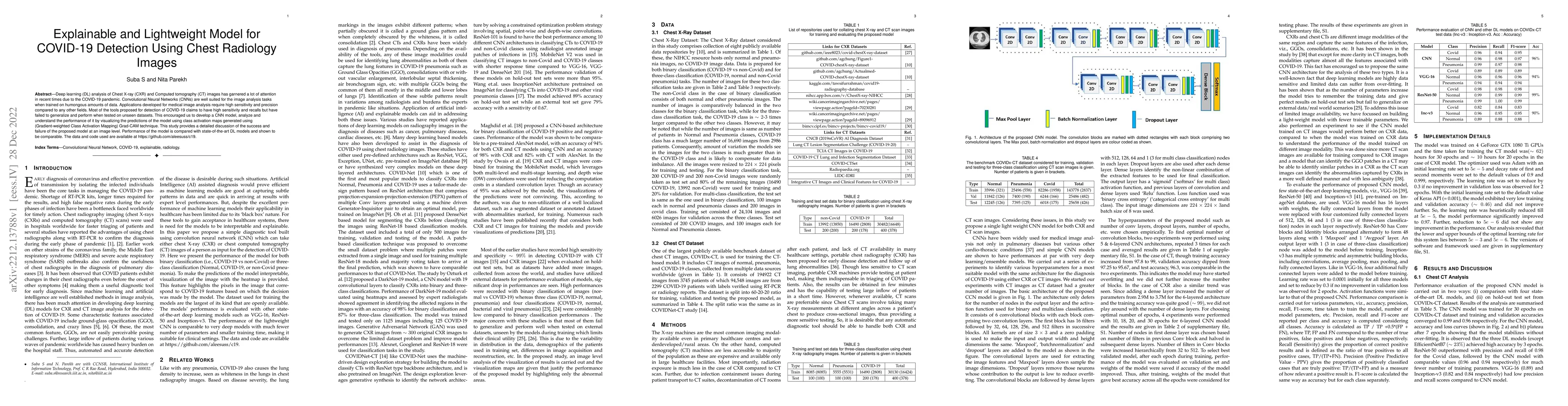 Thumbnail for Explainable and Lightweight Model for COVID-19 Detection Using Chest
  Radiology Images