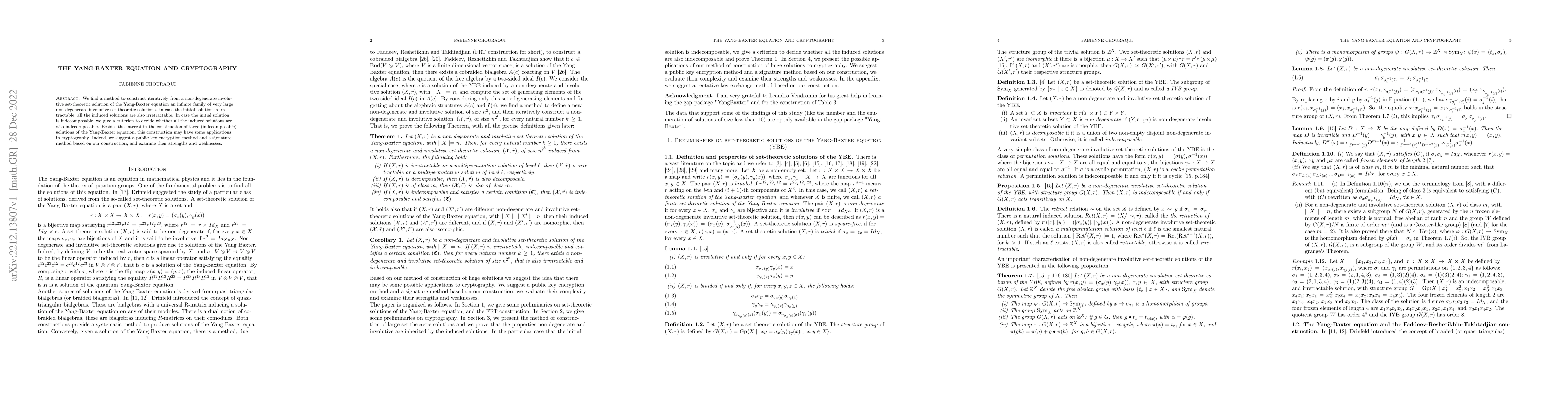 Thumbnail for Yang-Baxter equation and cryptography