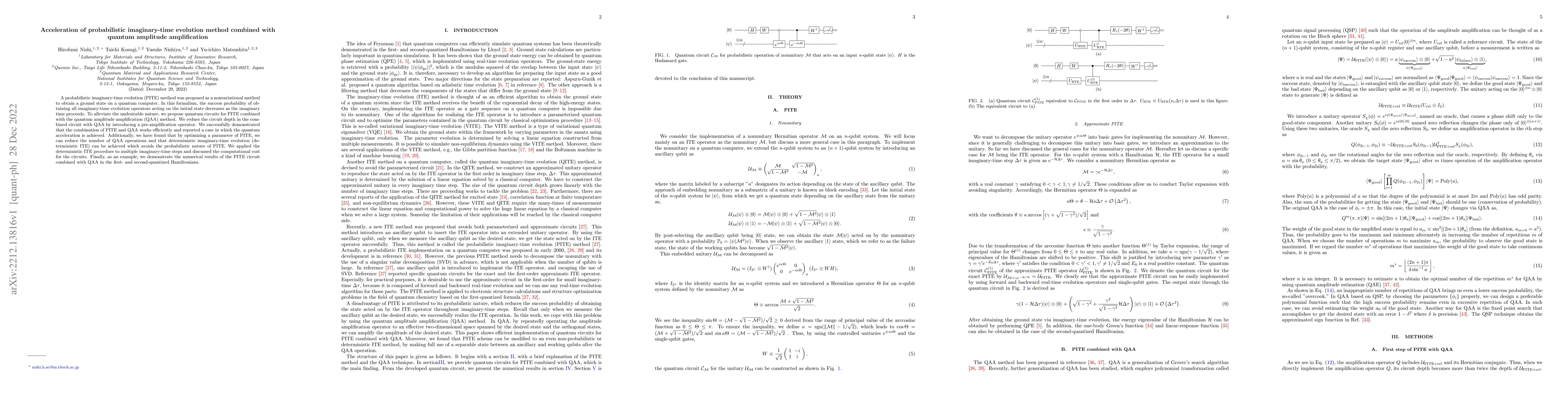 Thumbnail for Acceleration of probabilistic imaginary-time evolution method combined
  with quantum amplitude amplification