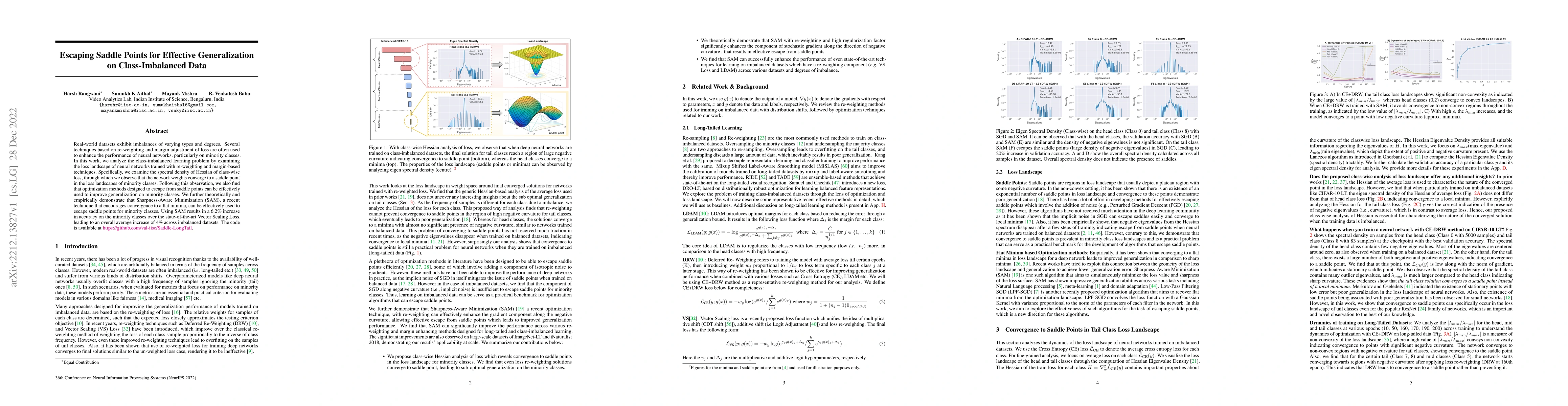 Thumbnail for Escaping Saddle Points for Effective Generalization on Class-Imbalanced
  Data