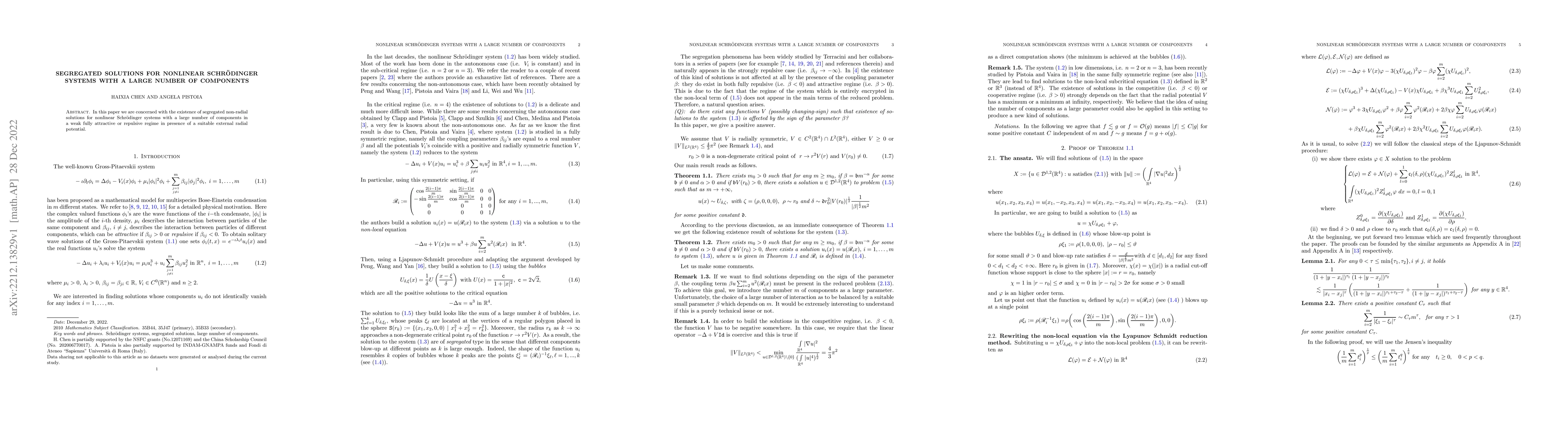 Thumbnail for Segregated solutions for nonlinear Schr\"odinger systems with a large
  number of components