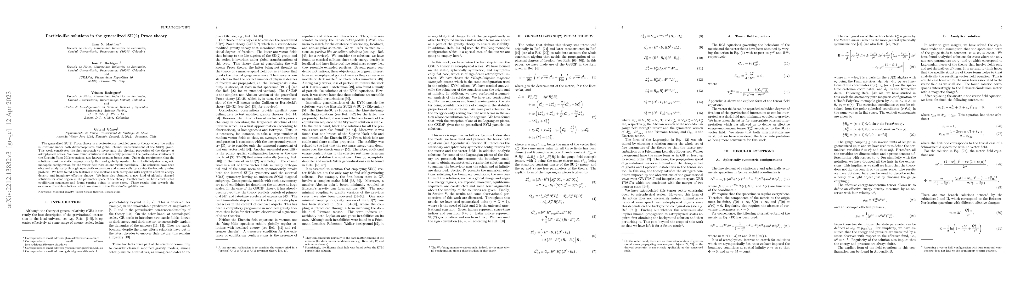 Thumbnail for Particle-like solutions in the generalized SU(2) Proca theory