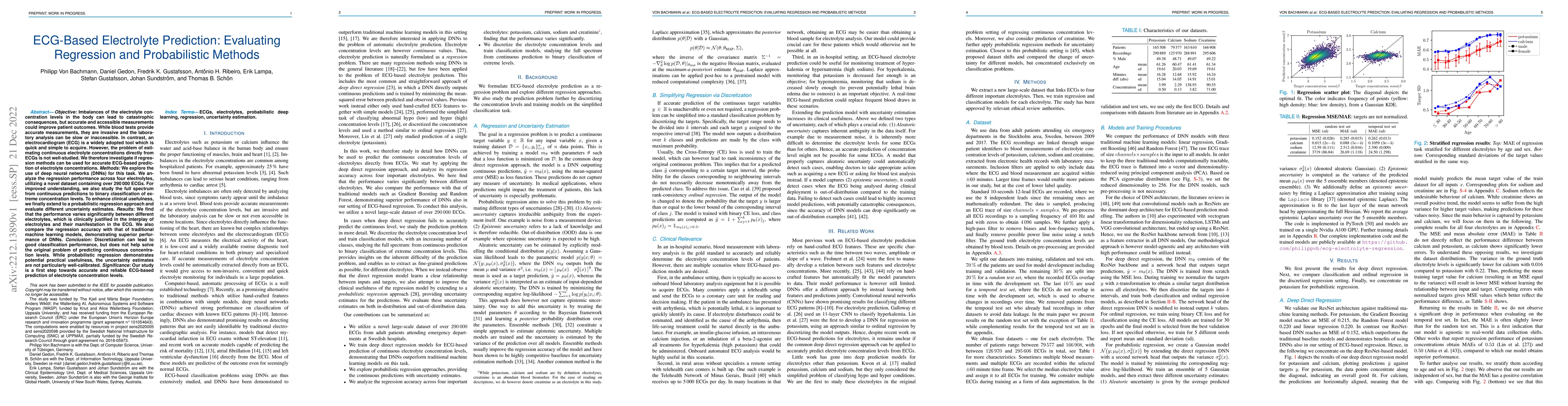 Thumbnail for ECG-Based Electrolyte Prediction: Evaluating Regression and
  Probabilistic Methods