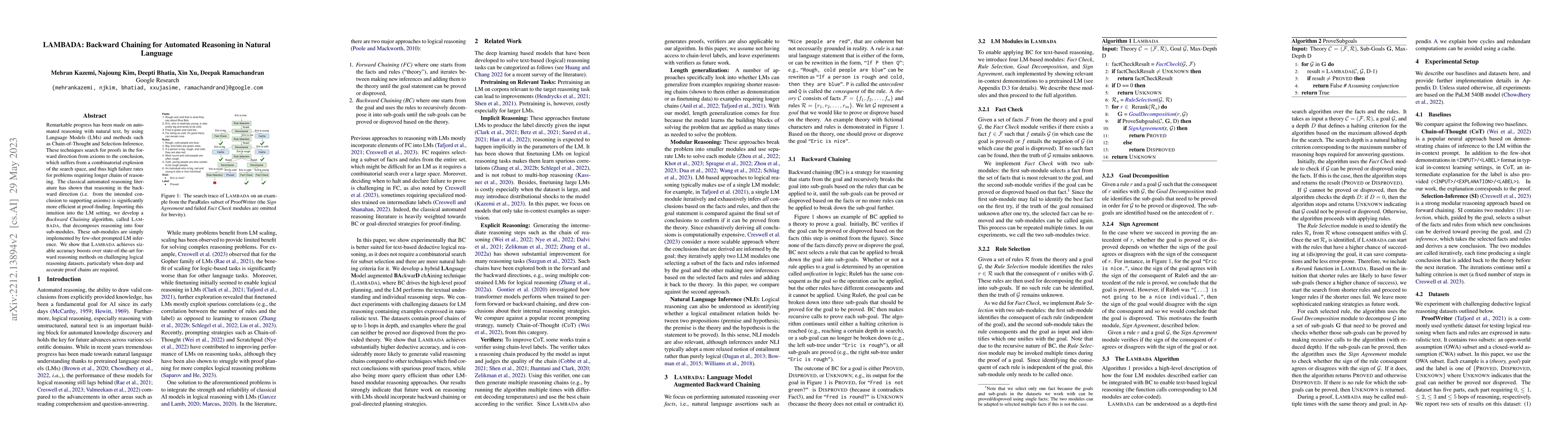 Thumbnail for LAMBADA: Backward Chaining for Automated Reasoning in Natural Language