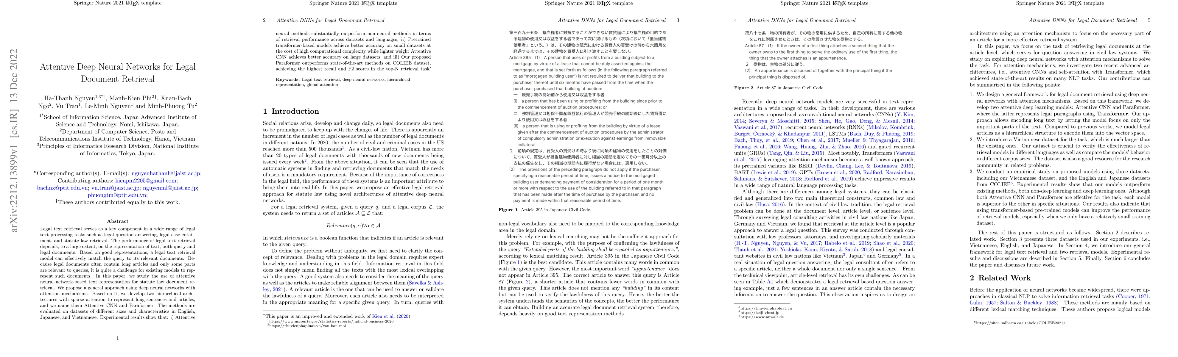 Thumbnail for Attentive Deep Neural Networks for Legal Document Retrieval