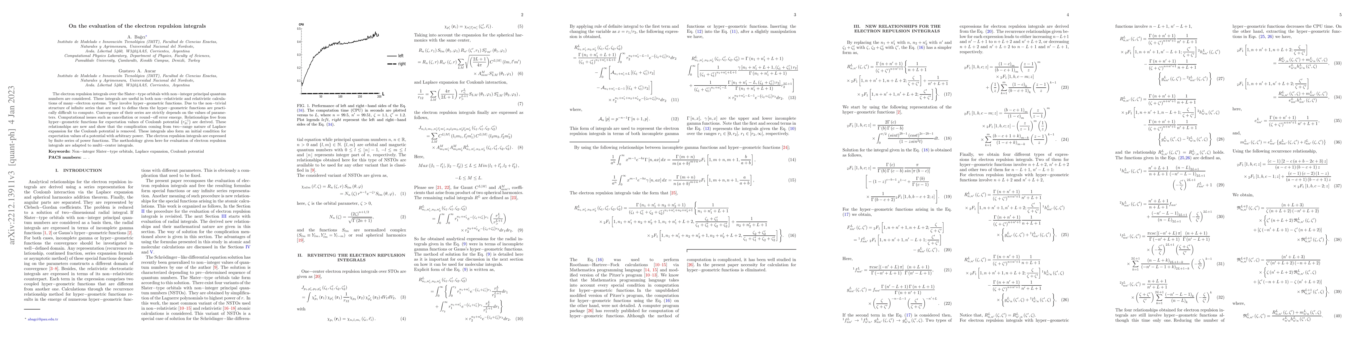 Thumbnail for On the Evaluation of the electron repulsion integrals