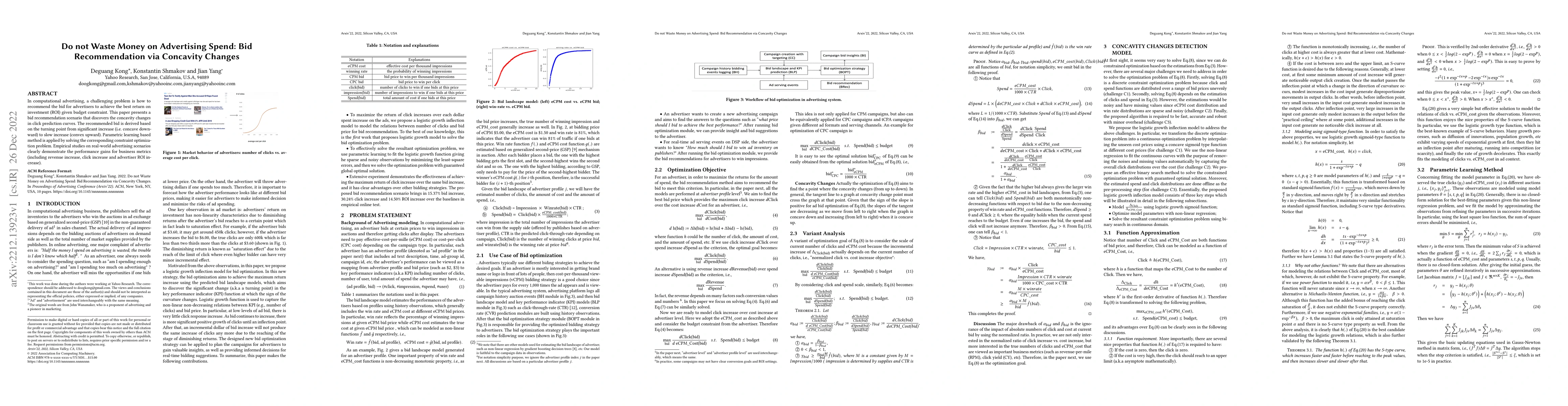 Thumbnail for Do not Waste Money on Advertising Spend: Bid Recommendation via
  Concavity Changes