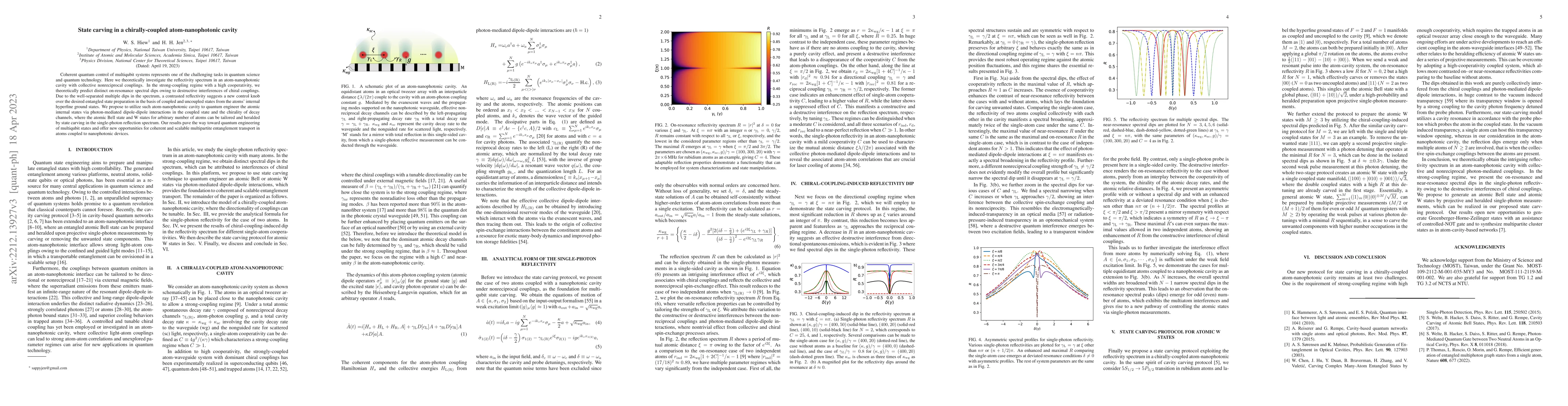 Thumbnail for State Carving in a Chirally-Coupled Atom-Nanophotonic Cavity