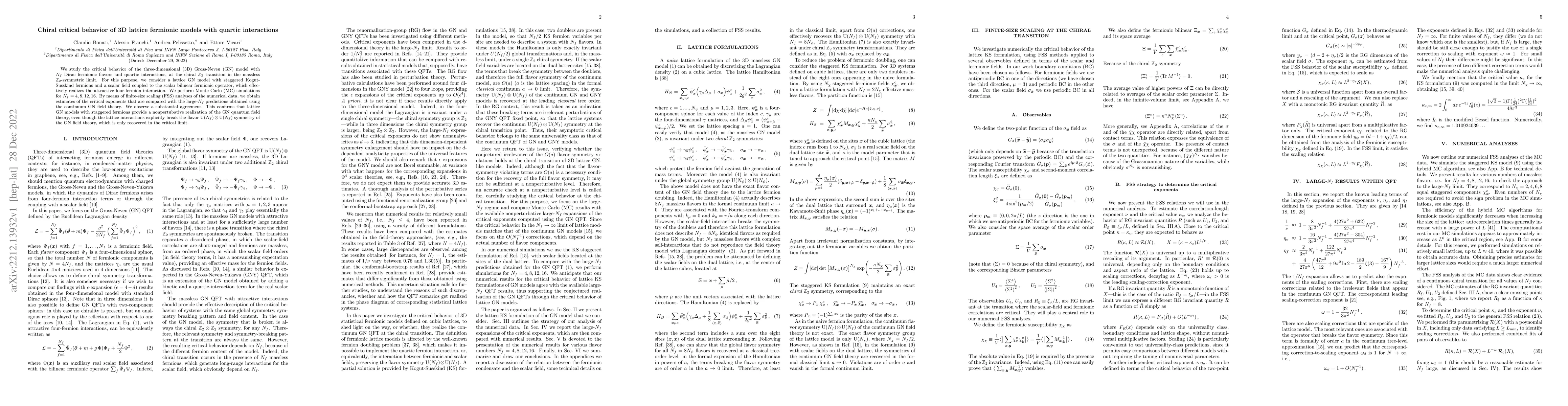 Thumbnail for Chiral critical behavior of 3D lattice fermionic models with quartic
  interactions