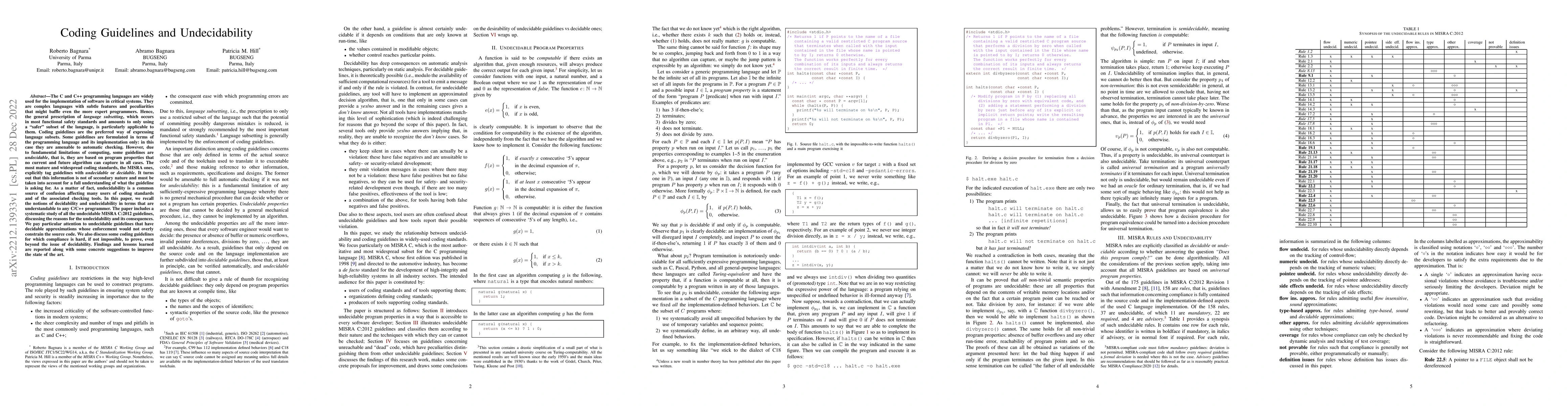 Thumbnail for Coding Guidelines and Undecidability