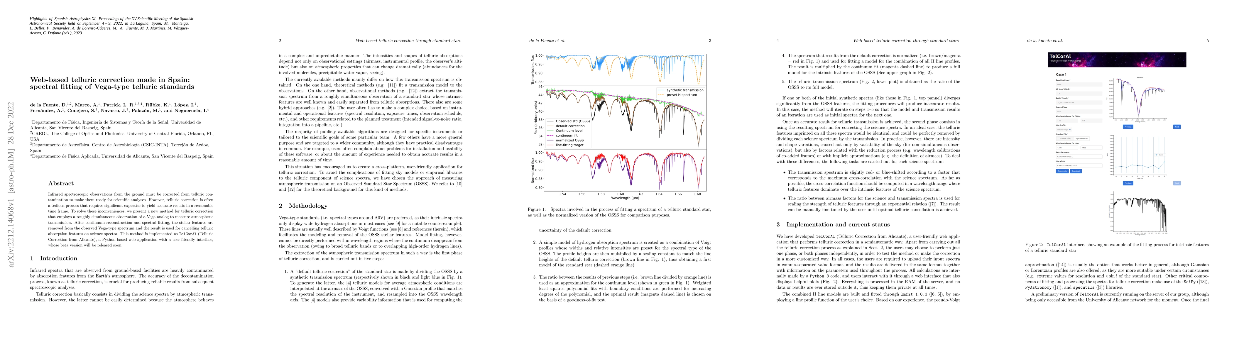 Thumbnail for Web-based telluric correction made in Spain: spectral fitting of
  Vega-type telluric standards