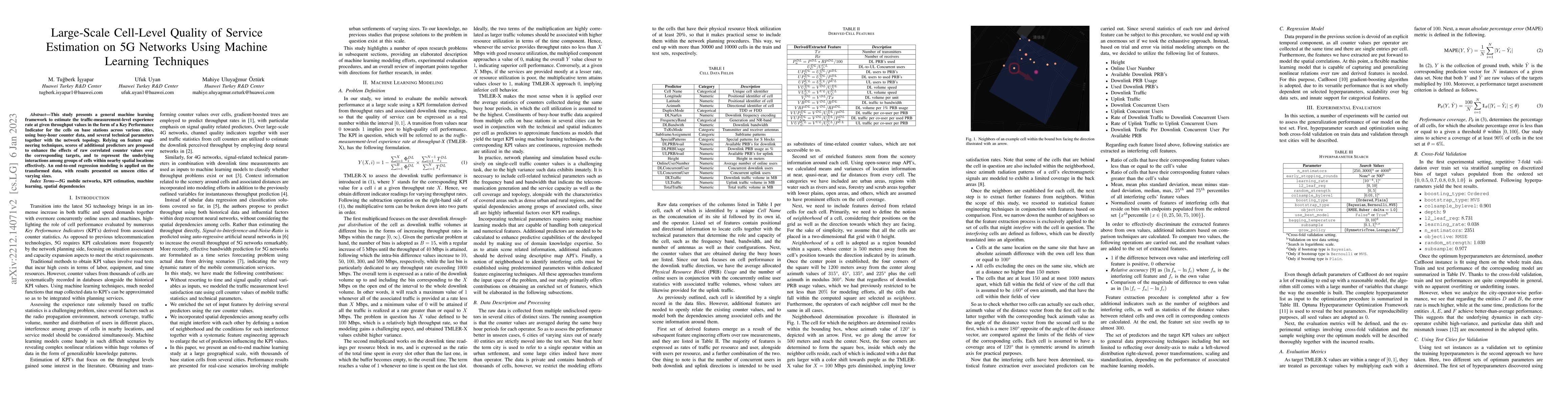 Thumbnail for Large-Scale Cell-Level Quality of Service Estimation on 5G Networks
  Using Machine Learning Techniques