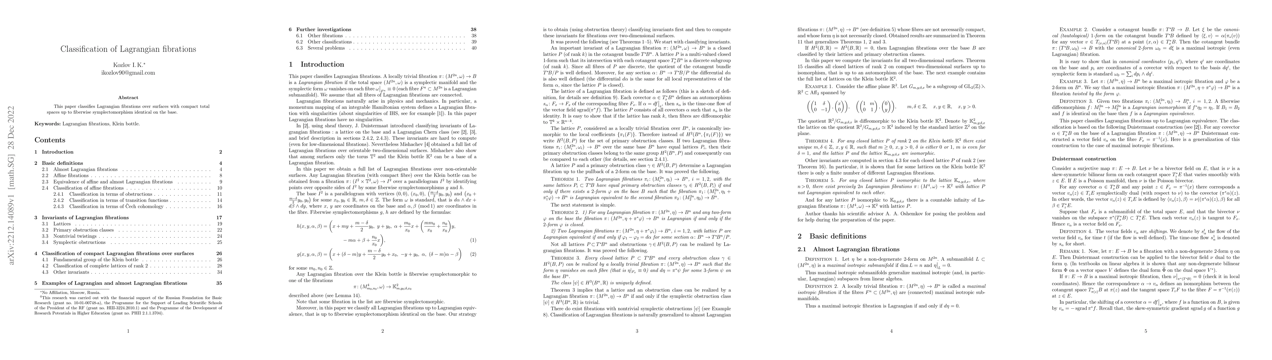 Thumbnail for Classification of Lagrangian fibrations