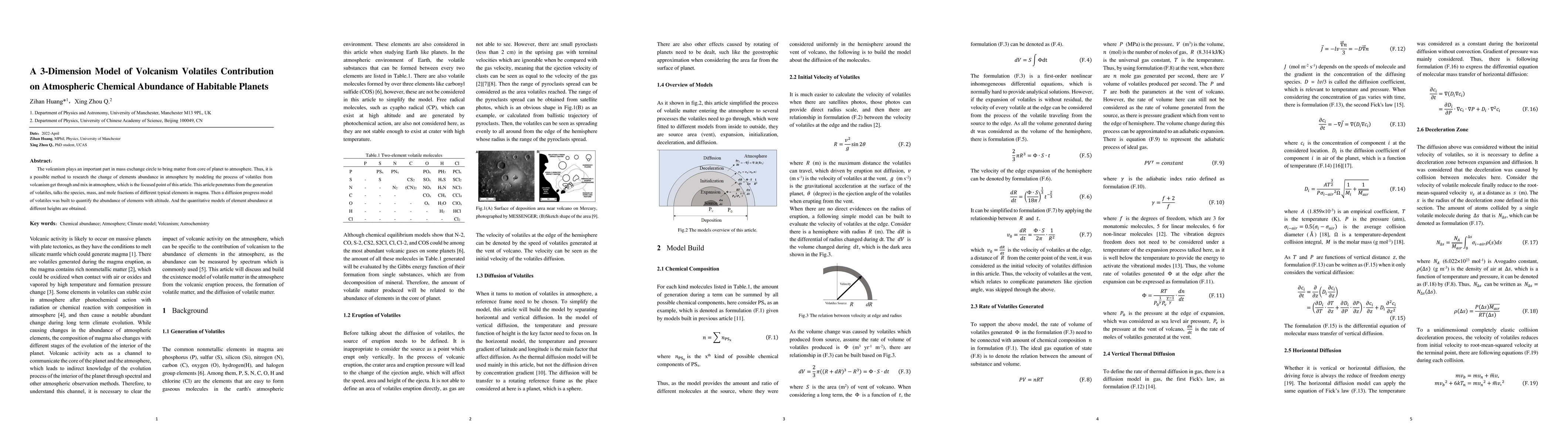 Thumbnail for A 3-Dimension Model of Volcanism Volatiles Contribution on Atmospheric
  Chemical Abundance of Habitable Planets