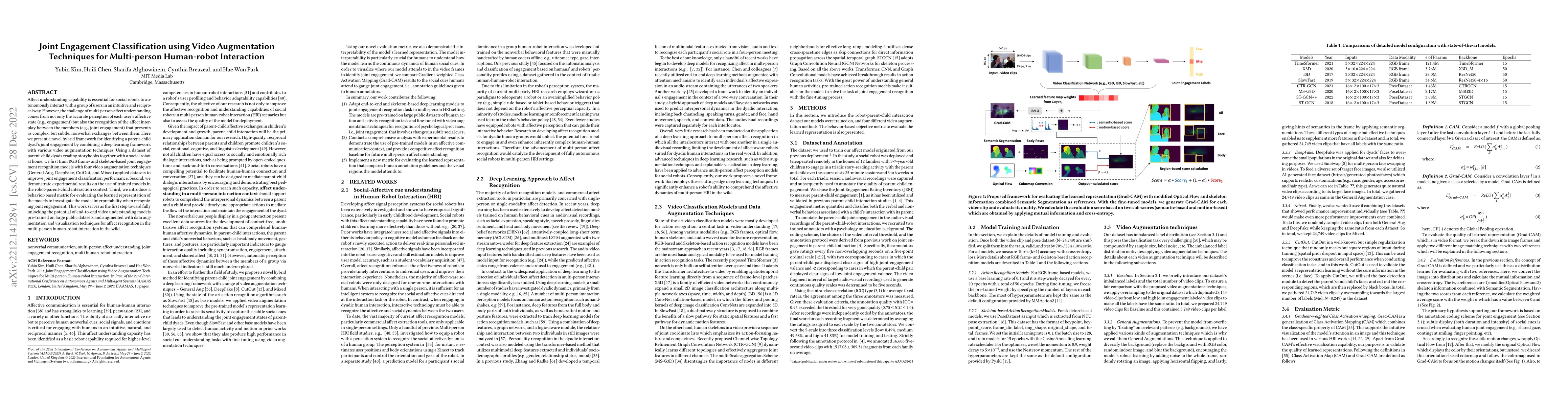 Thumbnail for Joint Engagement Classification using Video Augmentation Techniques for
  Multi-person Human-robot Interaction